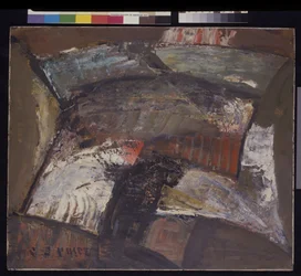 Abstracción #3, c.1940 (óleo sobre tabla, cartón)