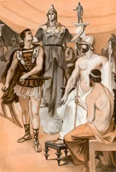 Ilustración de la Ilíada de Homero