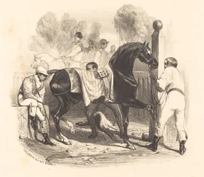 Caballo antes de la carrera