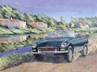 MGB junto a un canal francés