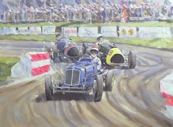 La primera carrera en el Goodwood Revival, 1998