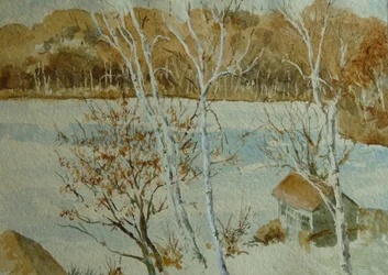 915 Silver Lake, Año Nuevo 2014, 2014 (acuarela)