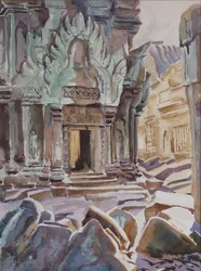 En el corazón de Ta Promh, 2000 (acuarela)