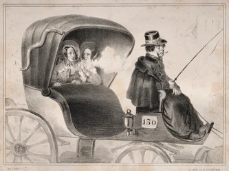 Actualités: Les Inconvénients des voitures publique: Le cocher de..., 1839