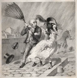 Bambochades: ¿Ves que mi barómetro está en buen estado?... ¡es un tiempo rico para..., 1841