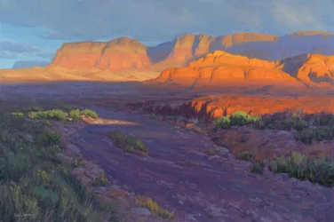 El resplandor del atardecer en el desierto