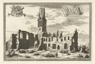 Vista de las ruinas del monasterio Koningsveld Konincxvelt (título sobre objeto)