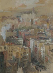 Vista de la ciudad de Nueva York, c.1910