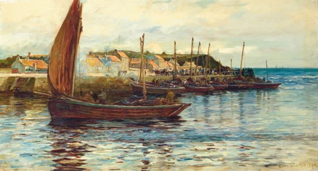 Embarcaciones en el puerto de Oban, 1892