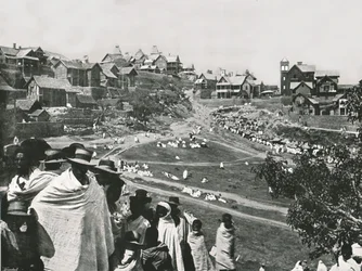La llanura de Kabary, Andohalo, Antananarivo, Madagascar, 1895