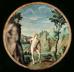 Perseo convirtiendo a Atlas en piedra