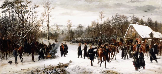 Llegada del Príncipe Federico Carlos al campo de batalla de Vionville, 1876