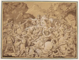Escena de batalla antigua
