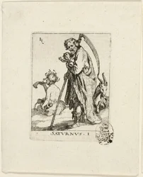 Saturnus, lámina uno de Der VII Planeten