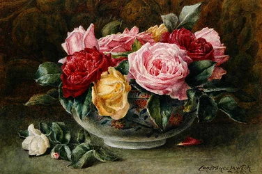 Un cuenco de rosas