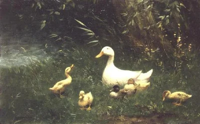 Patos (óleo sobre lienzo)