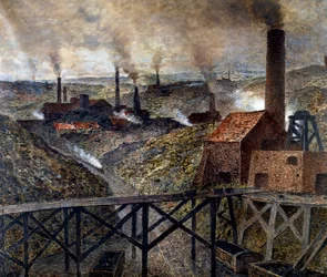 En el País Negro, paisaje industrial de fábricas y chimeneas