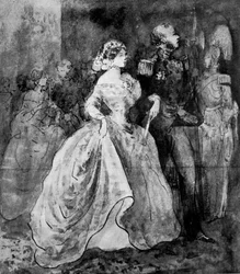Una recepción en la corte, siglo XIX, 1930
