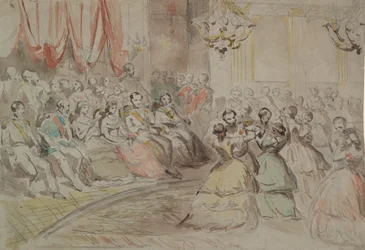 Un baile estatal, presumiblemente con Napoleón III