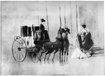 Llegando al baile, siglo XIX, 1930