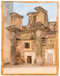Una sección del muro del Foro de Nerva en Roma