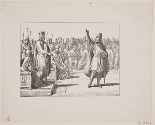 Ilustración para Svend Grundtvig, "Marsk Stig: Balada popular danesa del siglo XIII", 1861