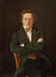 Retrato de Martin Hammerich (1811-1881) más tarde profesor, retrato de tres cuartos, de frente