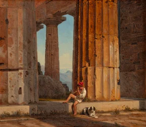 Vista del templo de Poseidón en Paestum