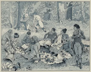 Ilustración para La Dame de Gai-Fredon, escrita por Quatrelles