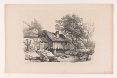 Casa de madera sobre el río El paisaje (título de la serie)