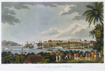 Vista noreste de Fort Louis (Fort Saint Louis), Martinica, 5 de febrero - 22 de marzo