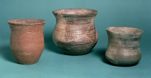 Vasos, de Los Millares en España, Stanton Harcourt en Oxfordshire y Hungría, Edad del Cobre, c.2000 a.C.