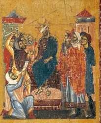 Crucifijo de Coppo di Marcovaldo (hacia 1220-después de 1276), detalle