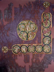 Arte copto: Tapiz con amor de la cosecha (siglo IV d.C.), París, Museo del Louvre