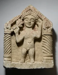 Estela funeraria con figura masculina, de Egipto, c.500-600
