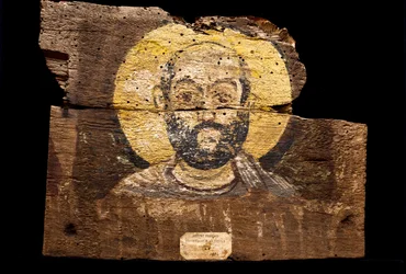 Retrato de un monje copto / Monasterio de Baouît (pintura)