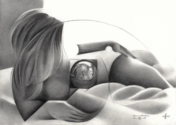 Reflejo de un desnudo abstracto