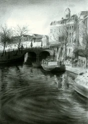 Dibujo del canal de la ciudad