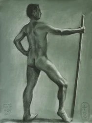 Estudio de una figura masculina clásica