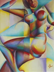 Figura abstracta y colorida