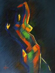 Figura abstracta y colorida
