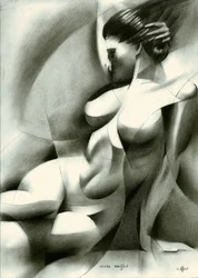 Desnudo abstracto dramático