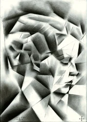Retrato cubista dinámico