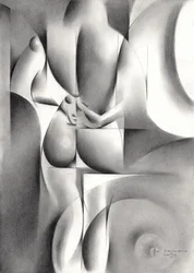 Elegante desnudo geométrico