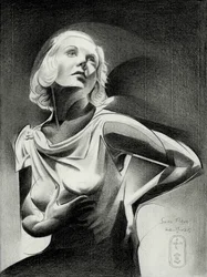 Mujer elegante en la luz