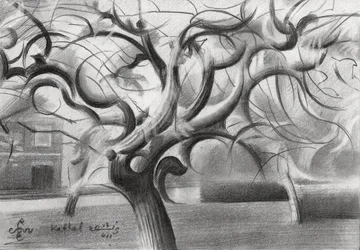 Árbol invernal expresivo