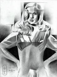 Retrato de moda geométrico