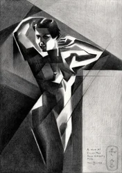 Desnudo femenino geométrico