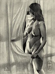 Figura desnuda geométrica