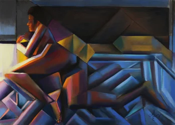 La mujer geométrica reflexiona